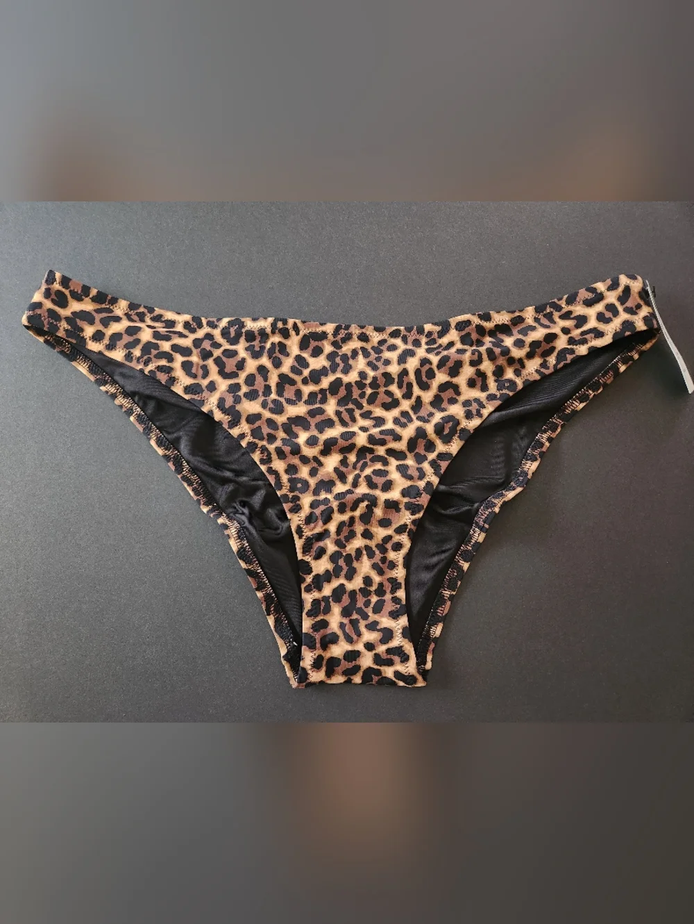 XXL VS Swim Ruched Cheeky Bikini Bottom True Cat Leopard